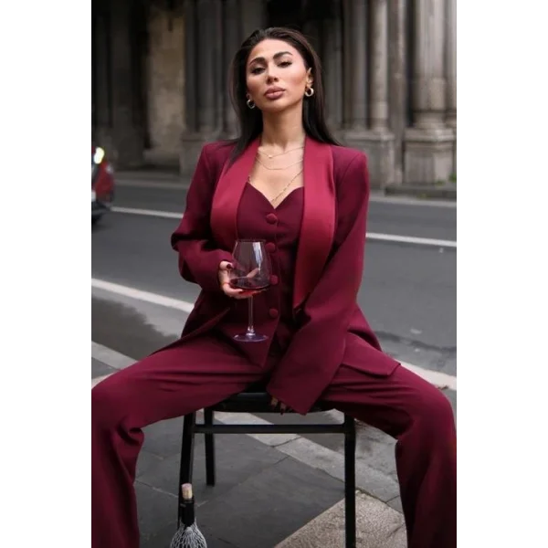 Saten Detaylı Büstiyer Pantolon Takım 10024