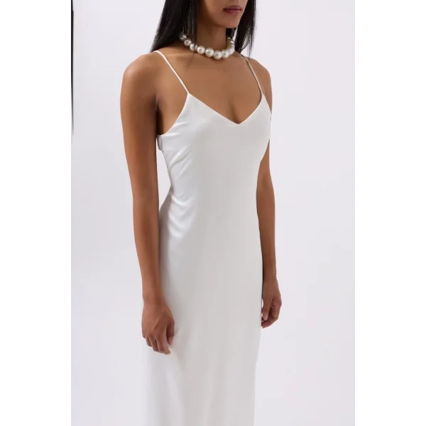 Saten İnce Asklı Elbise