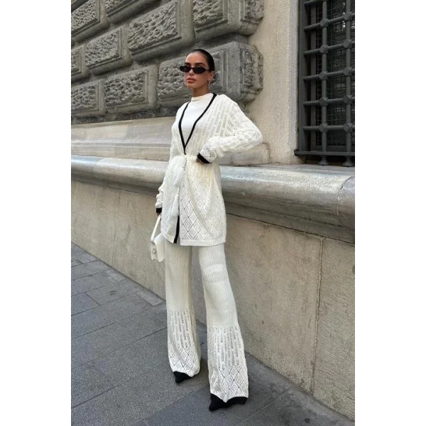 Selvia Ajurlu Biyeli Pantolon Takım 9957