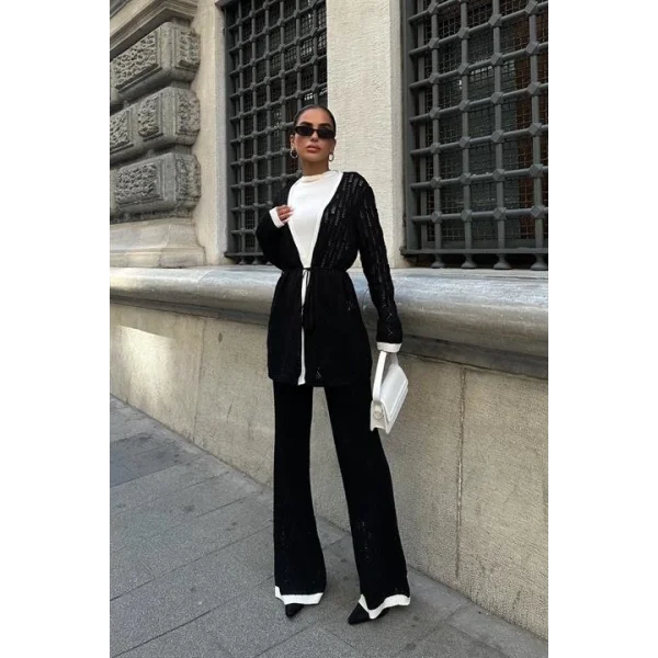 Selvia Ajurlu Biyeli Pantolon Takım 9957