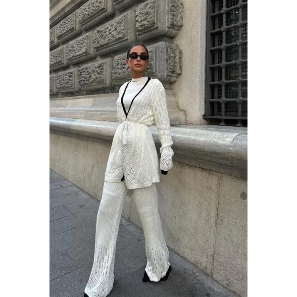 Selvia Ajurlu Biyeli Pantolon Takım 9957