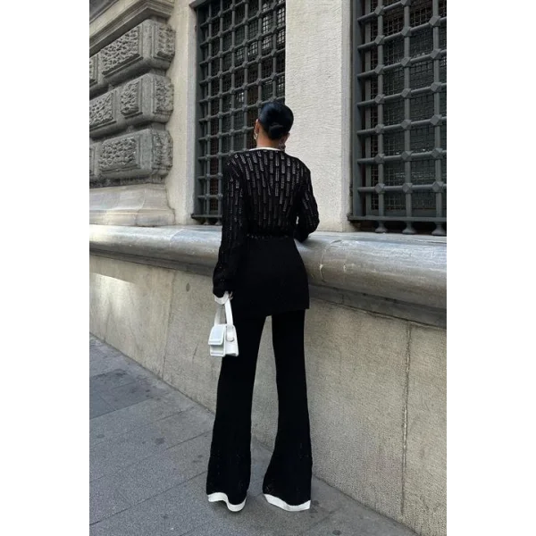 Selvia Ajurlu Biyeli Pantolon Takım 9957