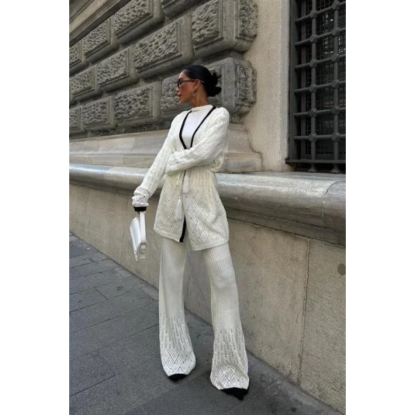 Selvia Ajurlu Biyeli Pantolon Takım 9957