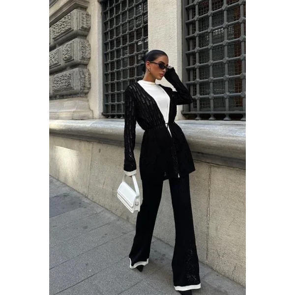 Selvia Ajurlu Biyeli Pantolon Takım 9957