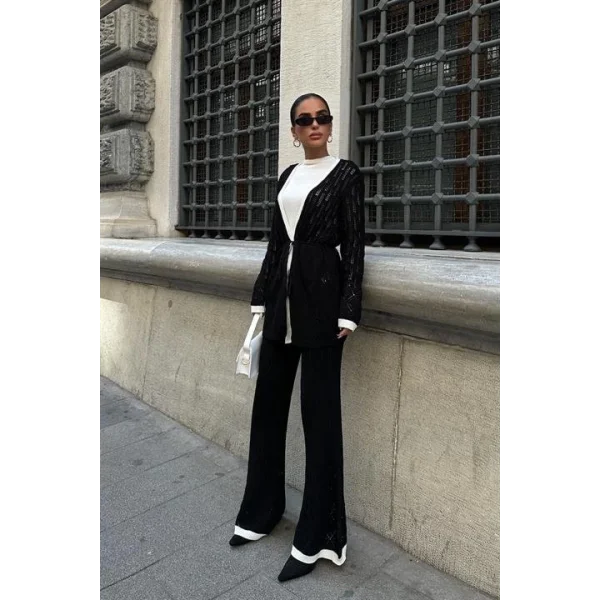 Selvia Ajurlu Biyeli Pantolon Takım 9957