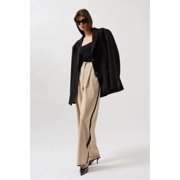 Şerit Detay Palazzo Pantolon