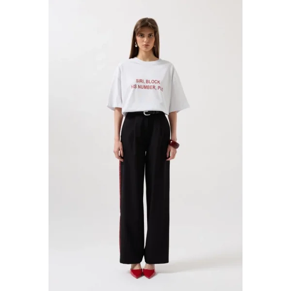 Şerit Detay Palazzo Pantolon