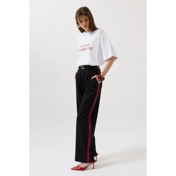 Şerit Detay Palazzo Pantolon