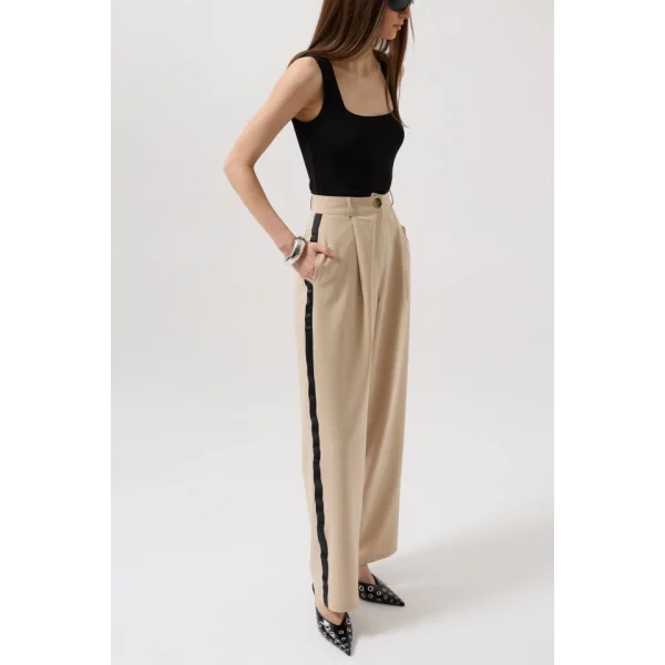 Şerit Detay Palazzo Pantolon