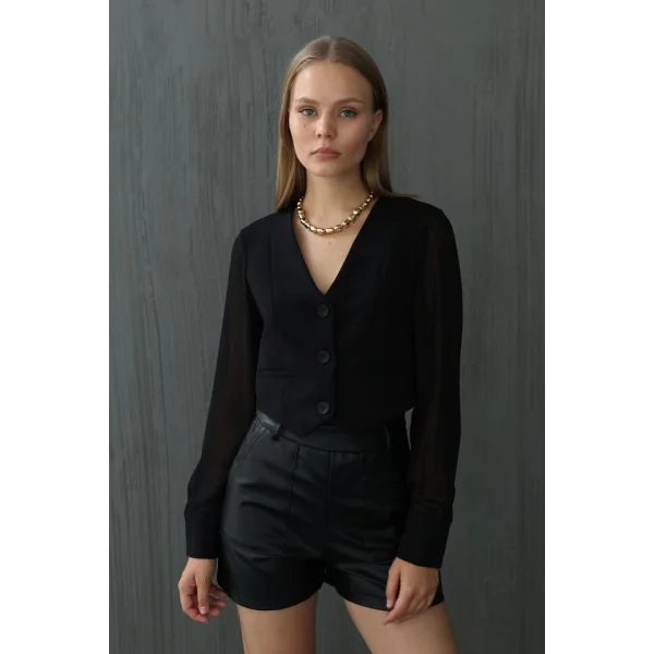 Şifon Kollu Ceket  iyah