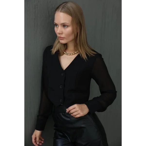 Şifon Kollu Ceket  iyah