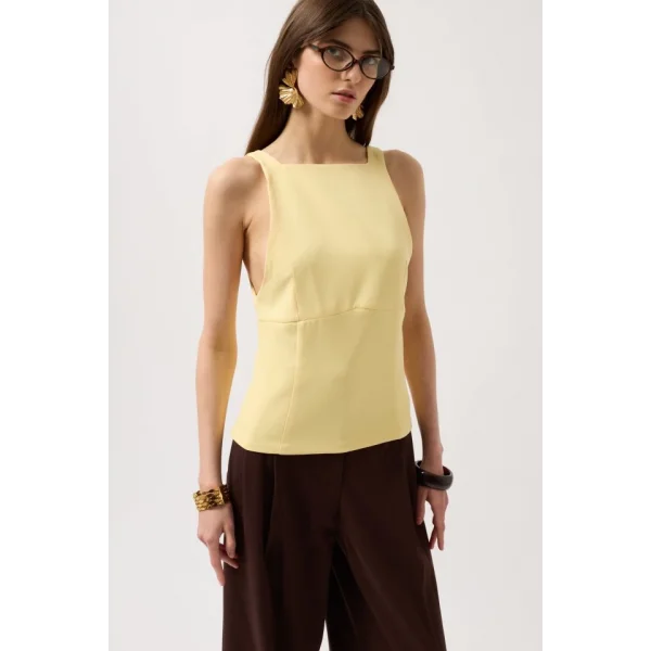 Sırt Kurdele Detay Bluz