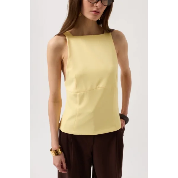 Sırt Kurdele Detay Bluz