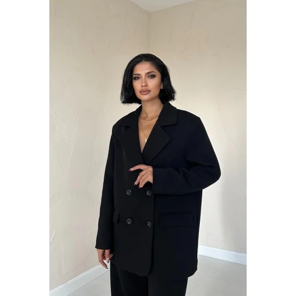 Siyah 3-İplik Comfort Ceket Ve Pantolon Takım