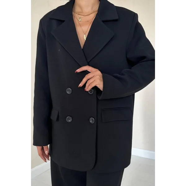 Siyah 3-İplik Comfort Ceket Ve Pantolon Takım