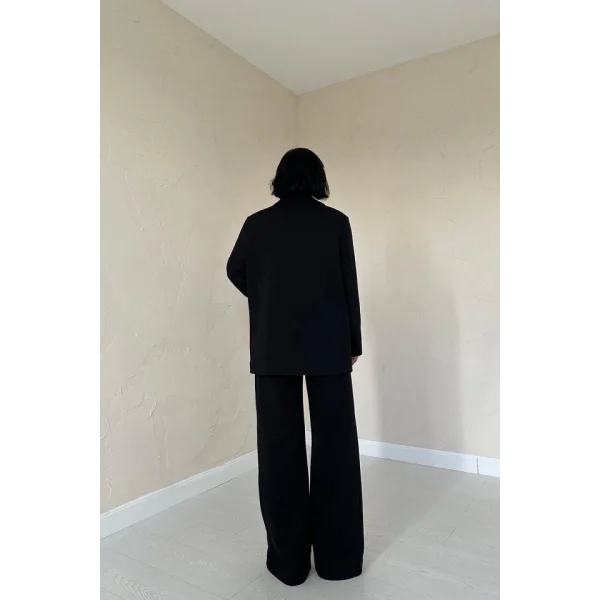 Siyah 3-İplik Comfort Ceket Ve Pantolon Takım