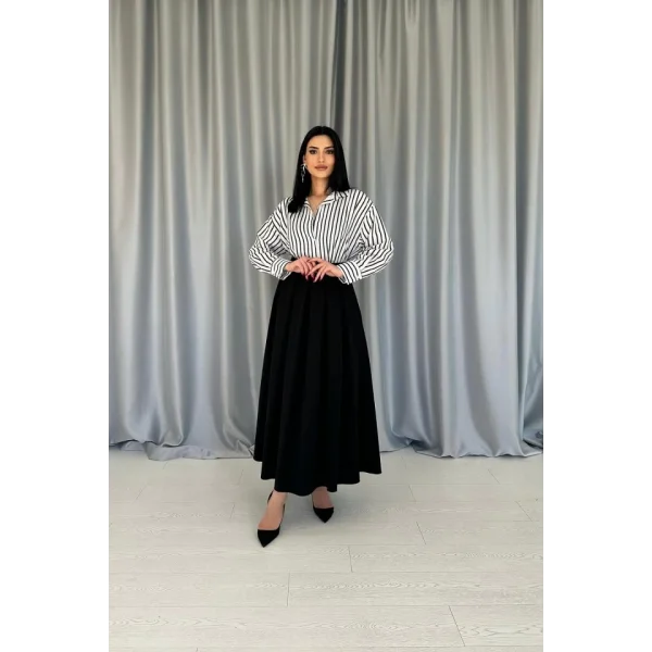 Siyah Çizgili Gömlek