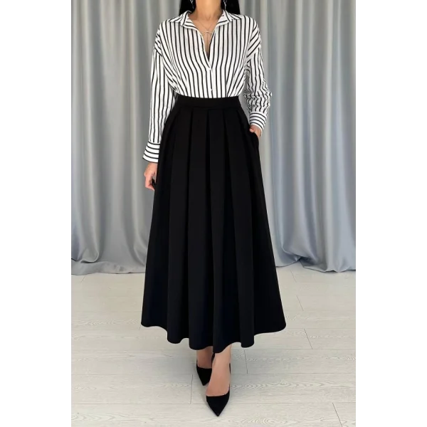 Siyah Çizgili Gömlek