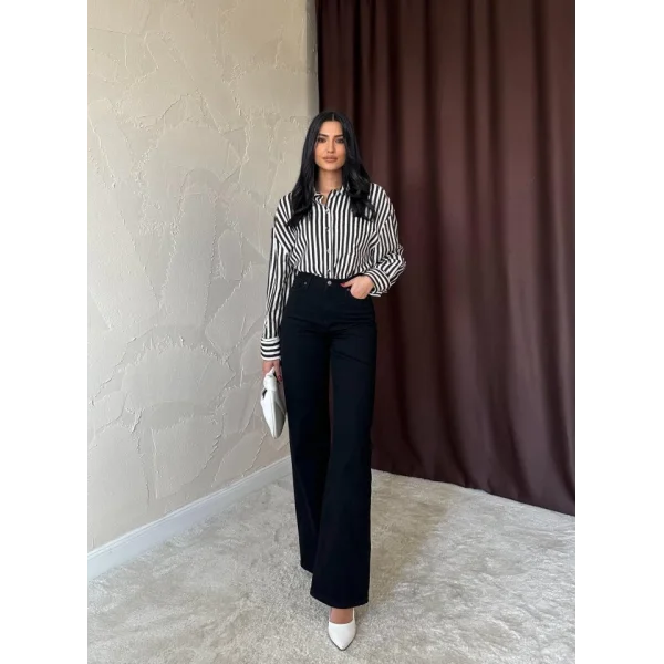 Siyah Comfy Jeans Pantolon