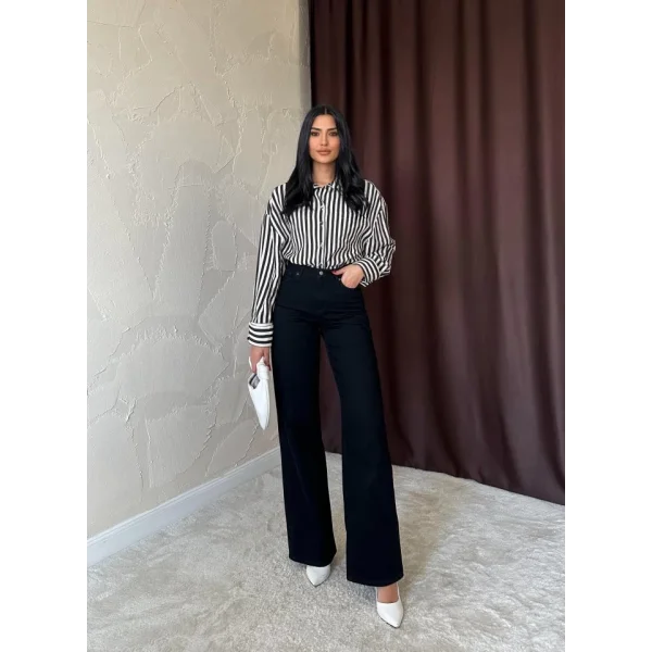 Siyah Comfy Jeans Pantolon