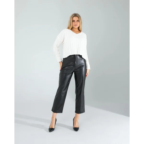 Siyah Deri Pantolon