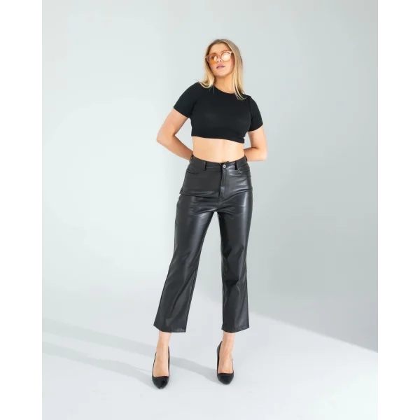 Siyah Fitilli Kaşkorse Mini Bluz