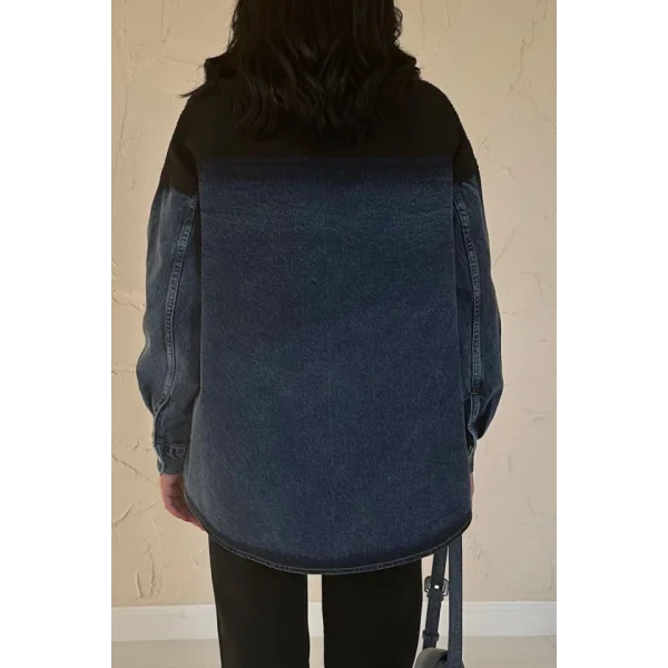 Siyah Kot Garnili Ceket