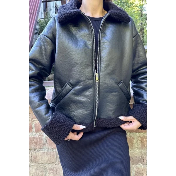 Siyah Kürklü Ceket