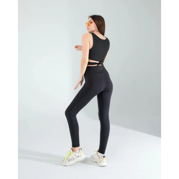 Siyah Önü Kurdeleli Askılı Dalgıç Crop