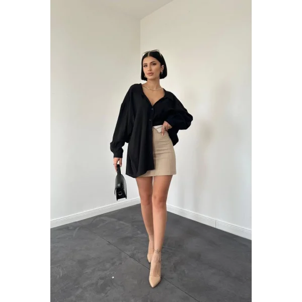 Siyah Tek Cepli Bedensiz Cruz Gömlek