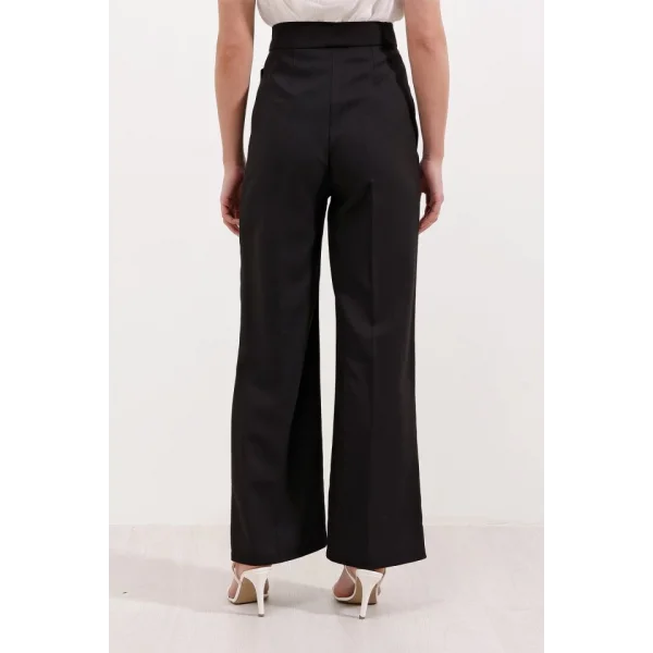 Siyah Yüksek Bel Palazzo Pantolon 6646