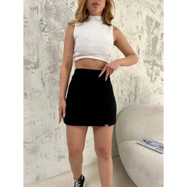Şortlu Etek- Siyah