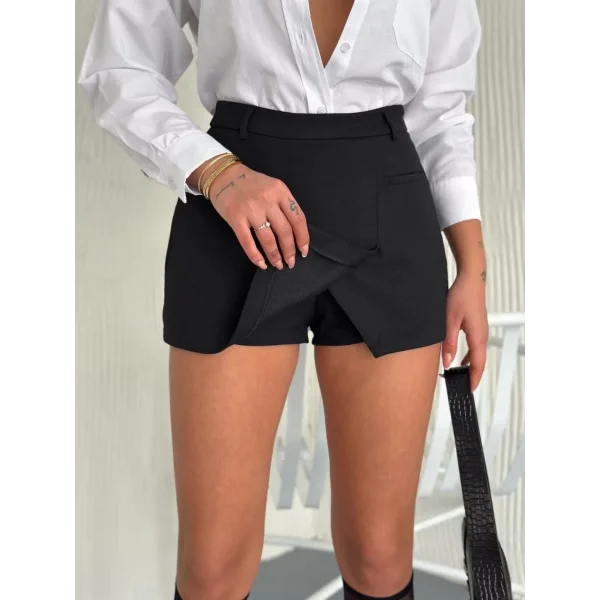 Şortlu Etek - Siyah