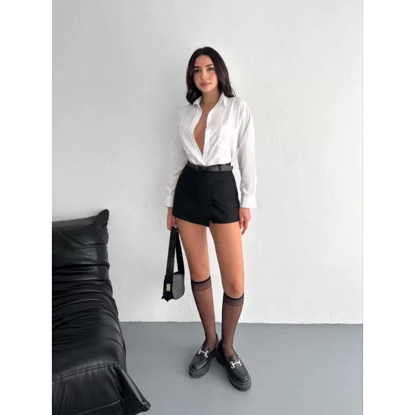 Şortlu Etek - Siyah