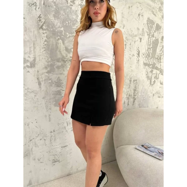 Şortlu Etek- Siyah