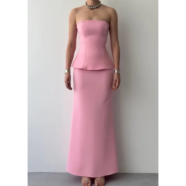 Spas Straplez Elbise