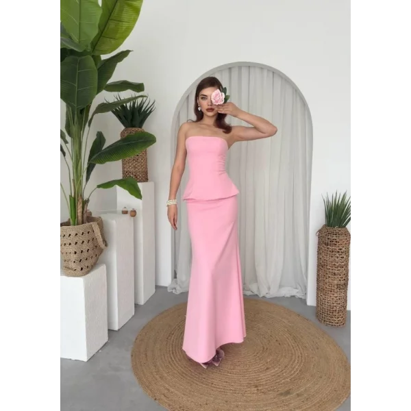 Spas Straplez Elbise