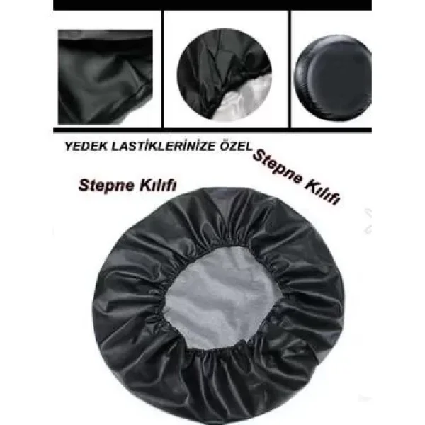 Stepne Kılıfı Yedek Lastik Deri Viny Istetme Kılıfı Tüm Lastik A Kalite - Siyah
