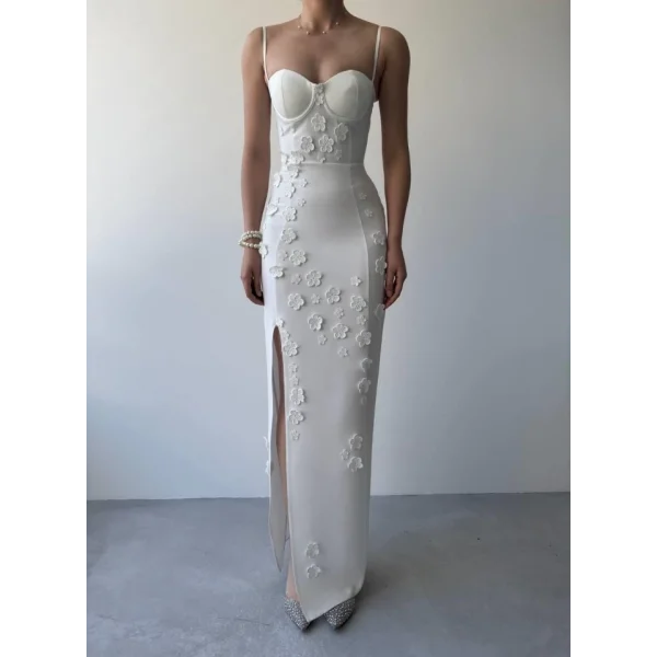 Stor Gül Detaylı Elbise