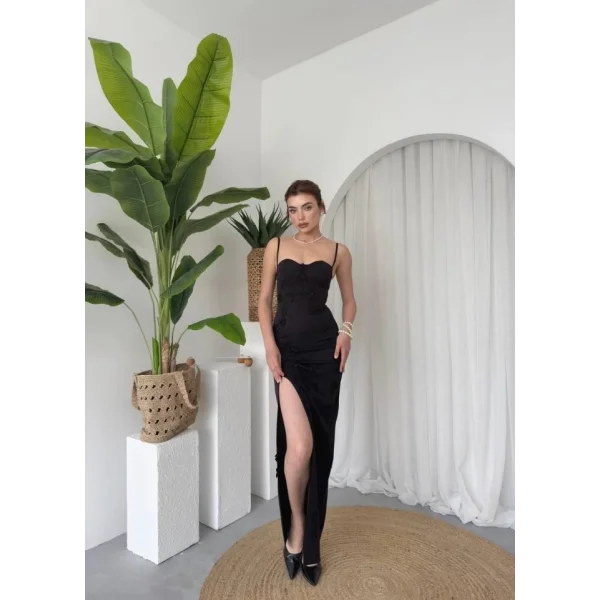 Stor Gül Detaylı Elbise