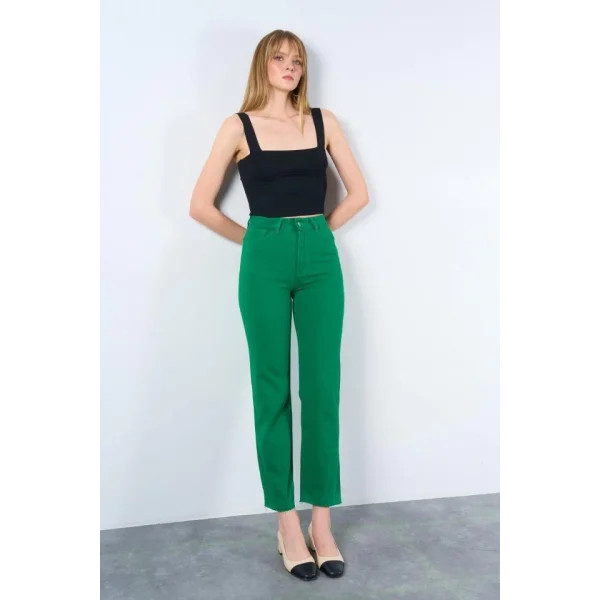 Strong Düz Pantolon  Benetton Yeşili