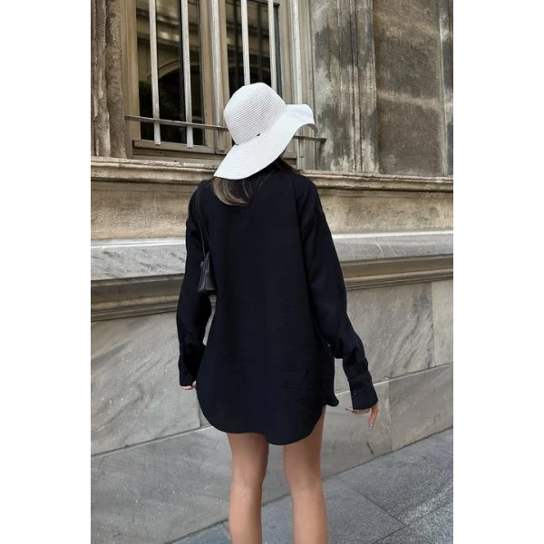 Sunshine Taş Detaylı Keten Gömlek 3393-08