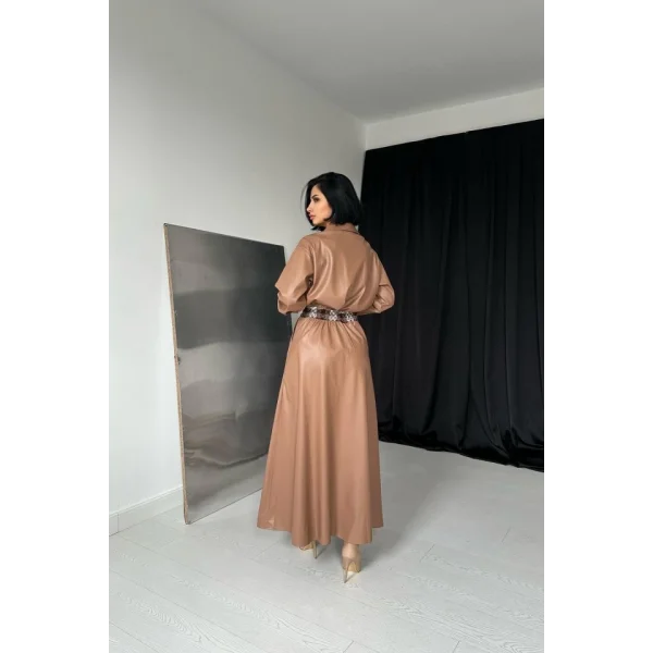 Taba Garnili Etekli Deri Takım