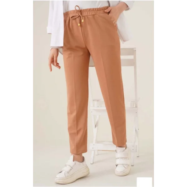 Tam Kalıp Basic Eşofman Pantolon  Kahverengi