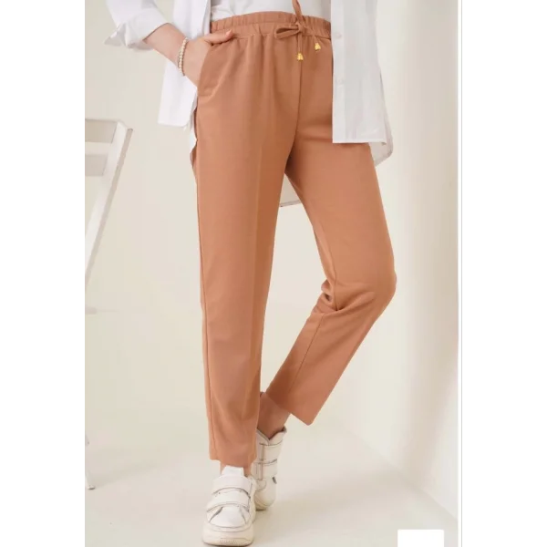 Tam Kalıp Basic Eşofman Pantolon  Kahverengi