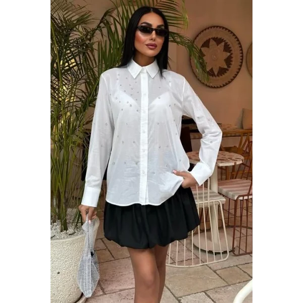 Taş Çakımlı Vual Gömlek 3443