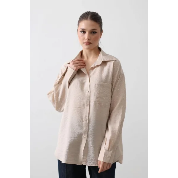 Taş Detaylı Gömlek  Taş