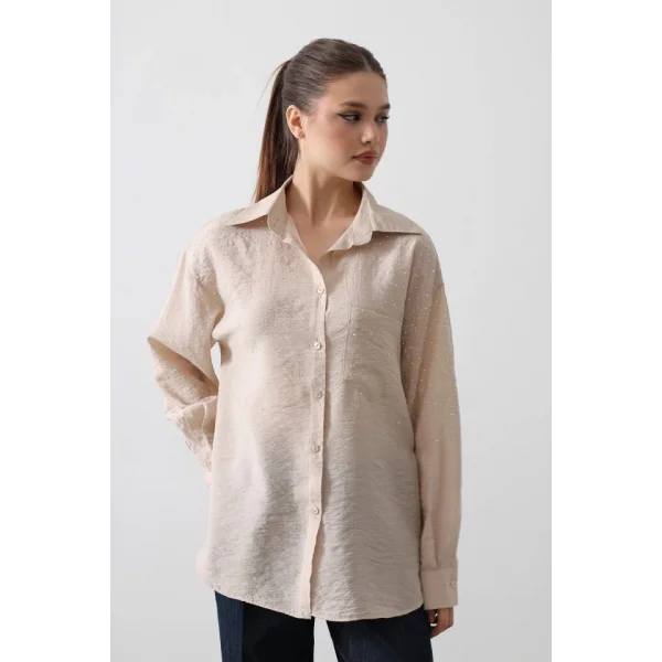 Taş Detaylı Gömlek  Taş