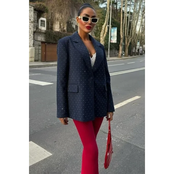 Taş Detaylı Premium Blazer Ceket 6122