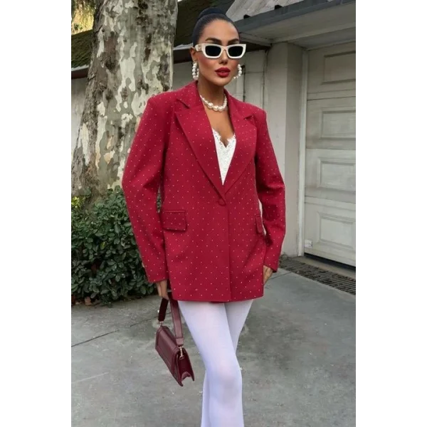 Taş Detaylı Premium Blazer Ceket 6122